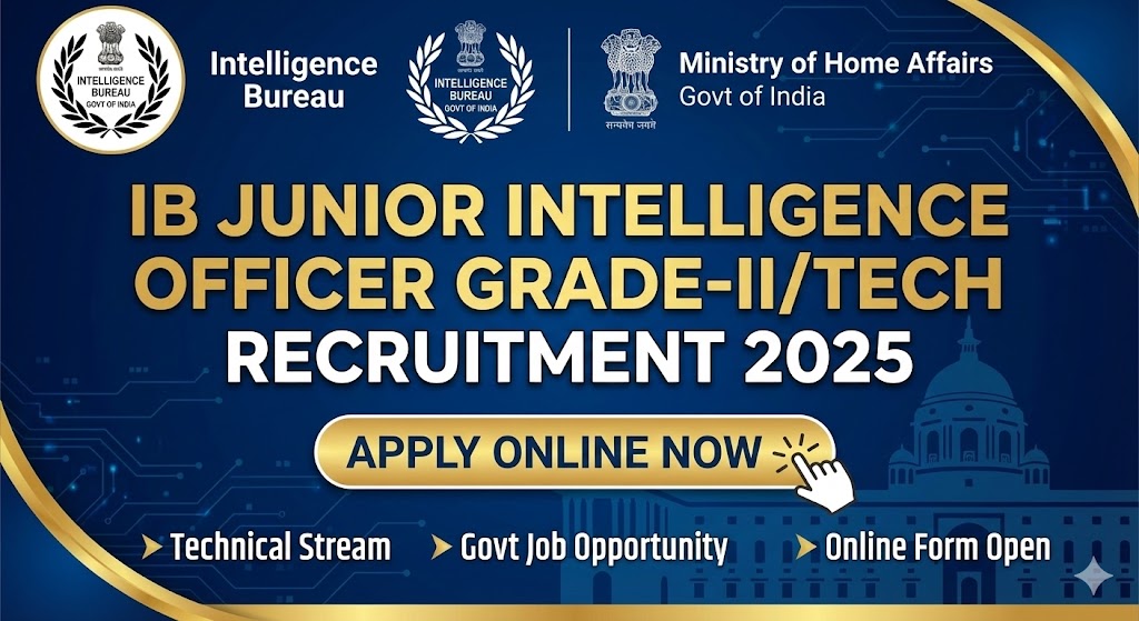 IB Junior Intelligence Officer Grade II Online Form 2025