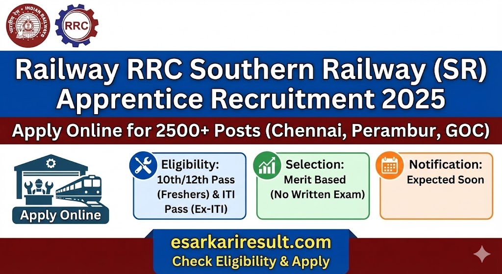 Railway RRC SR Apprentice Vacancy 2025