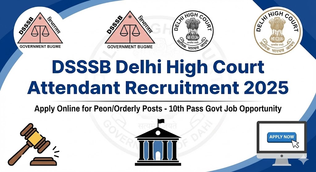 DSSSB Delhi High Court Attendant Recruitment 2025