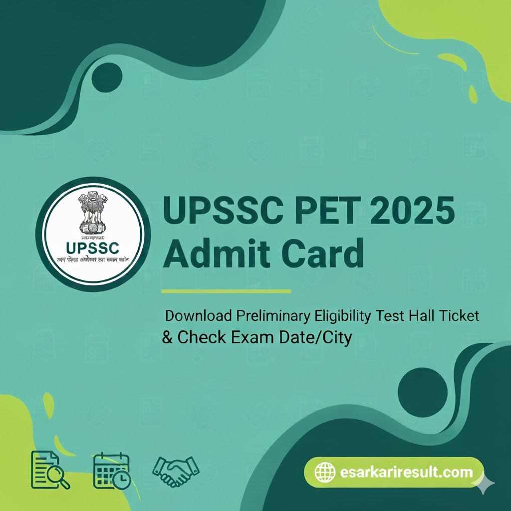 UPSSSC PET 2025 Admit Card