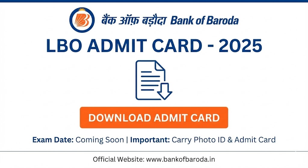 Bank Of Baroda LBO Admit Card -2025