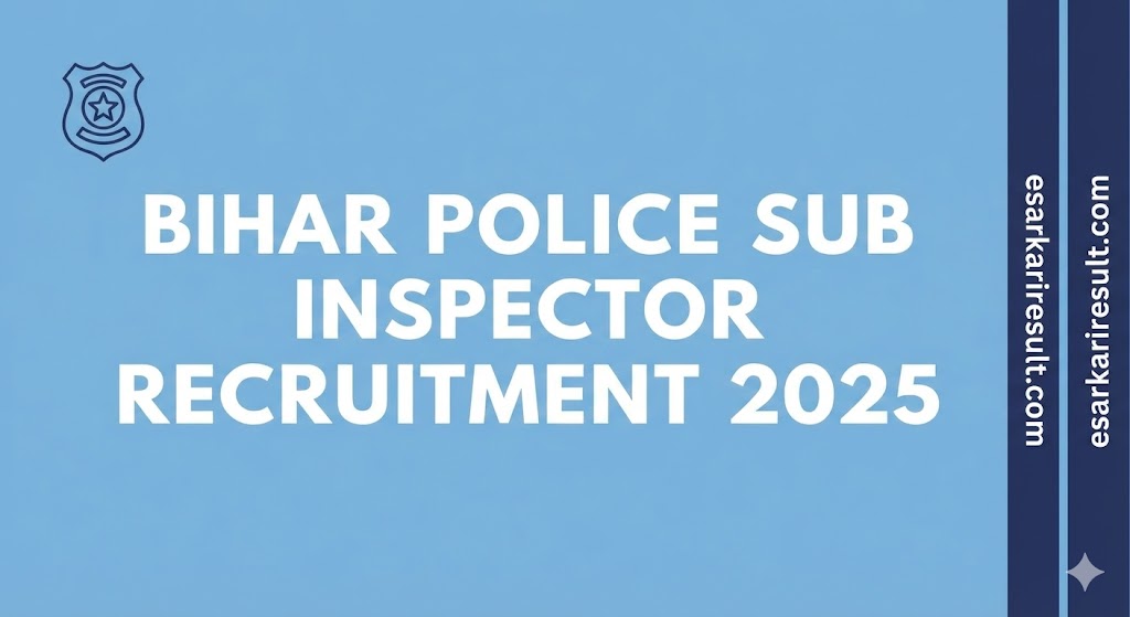 BPSSC Bihar Police Sub Inspector SI Recruitment 2025 – Apply Online