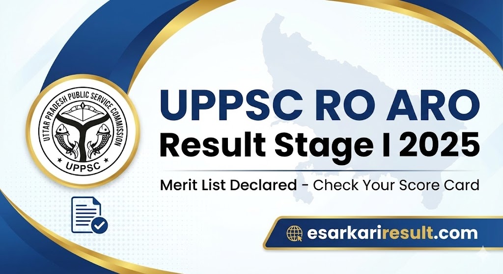 UPPSC RO ARO Result Stage I 2025