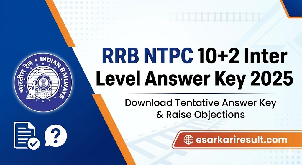 RRB NTPC 10+2 Inter Level Answer key
