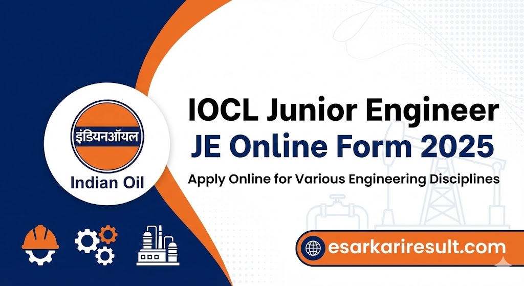 IOCL Junior Engineer JE Online Form 2025