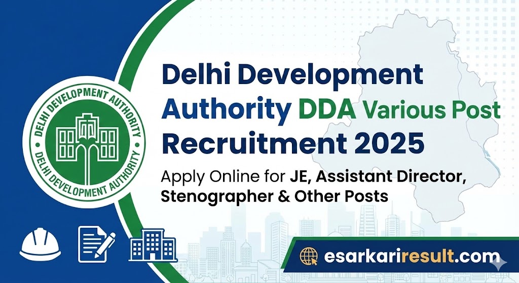 Delhi Development Authority DDA Various Post 2025