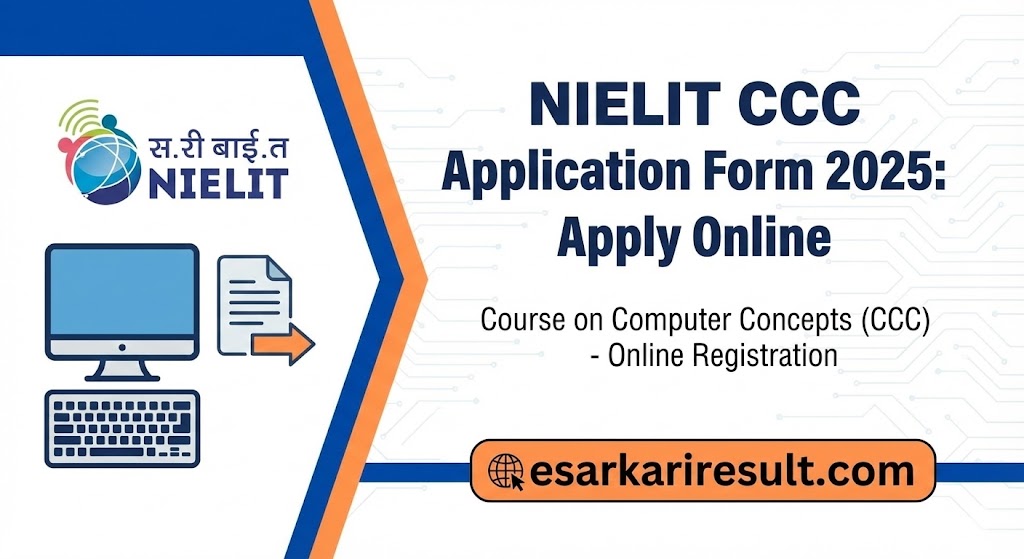 NIELIT CCC Application Form 2025: Apply Online