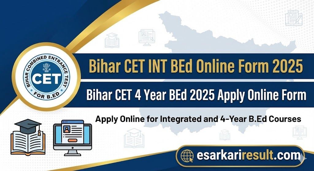 Bihar CET INT BEd Online Form 2025/Bihar CET 4 Year BEd 2025 Apply Online Form