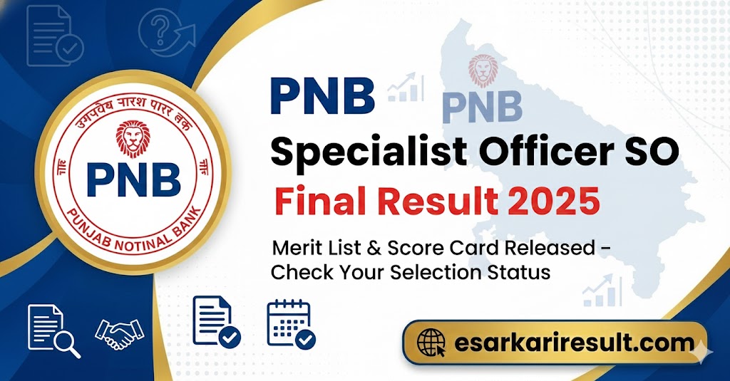 PNB Specialist Officer SO Final Result 2025