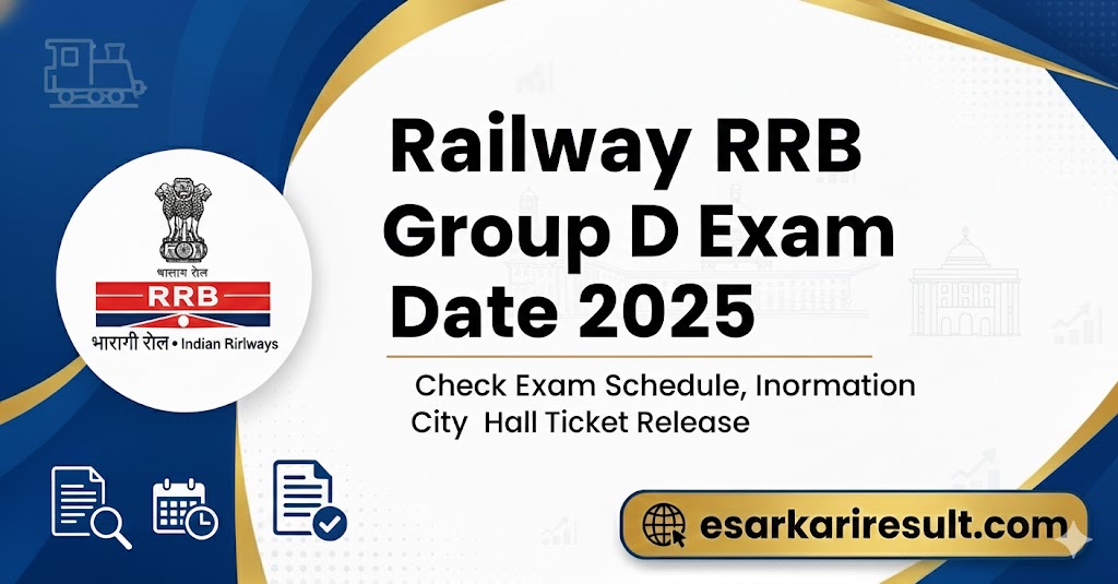 Railway RRB Group D Exam Date 2025
