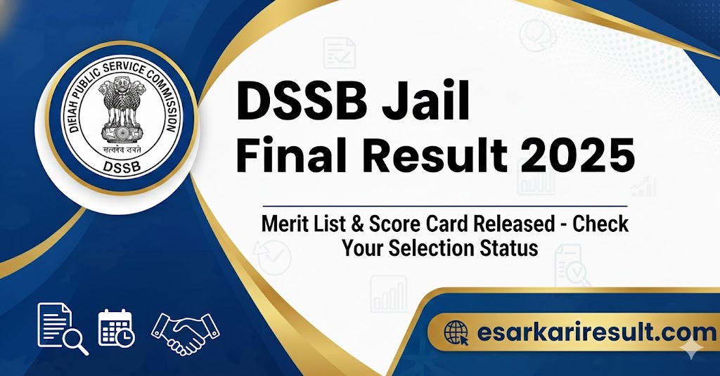 DSSSB Jail Warder Final Result 2025