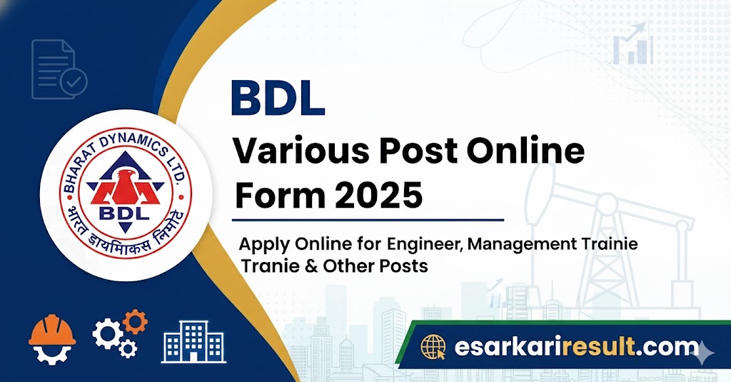 BDL Various Post Online Form 2025