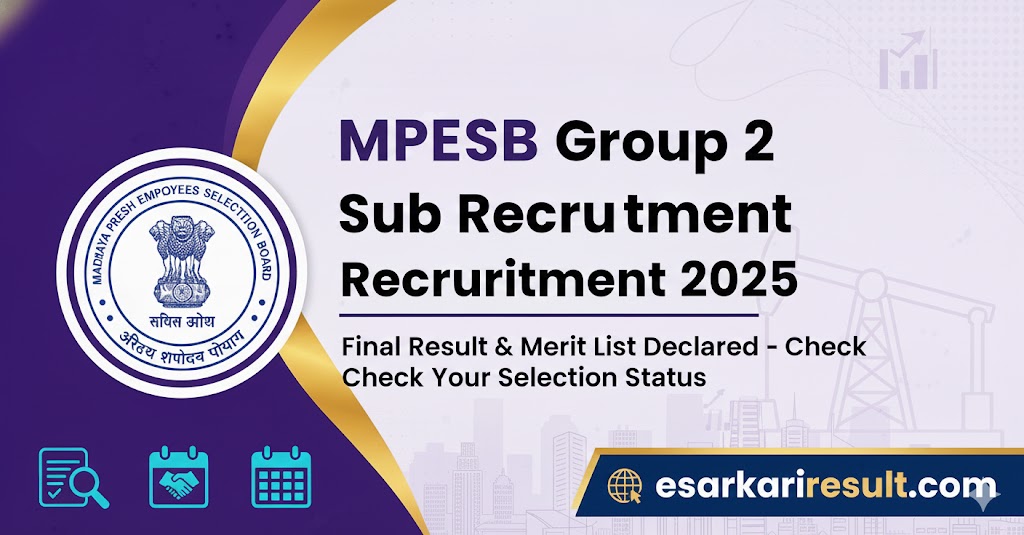 MPESB Group 2 Sub Recruitment 2025