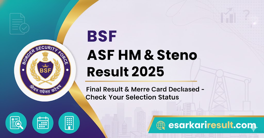 BSF HCM & ASI Steno Result 2025