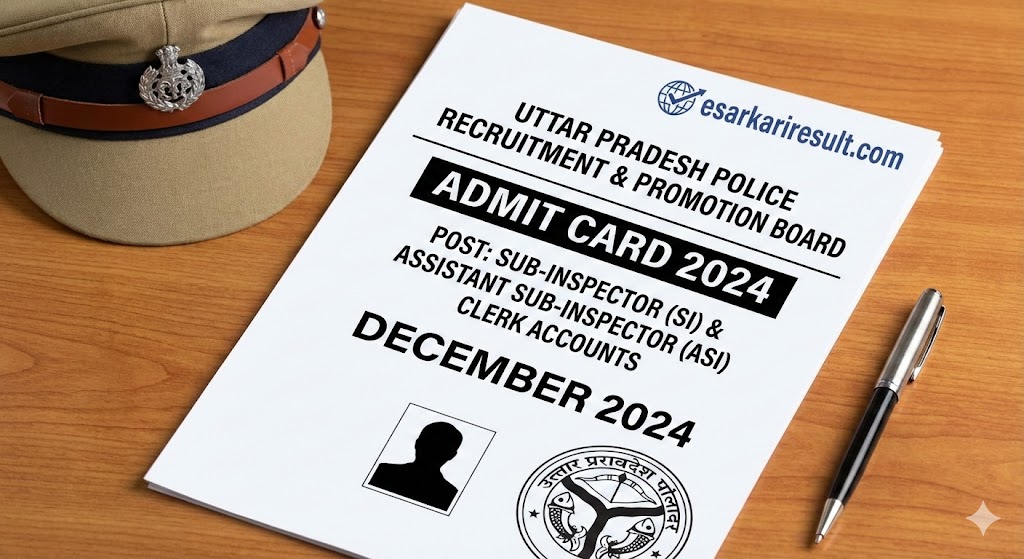 UP Police SI Admit Card 2024 ASI Clerk Accounts Exam