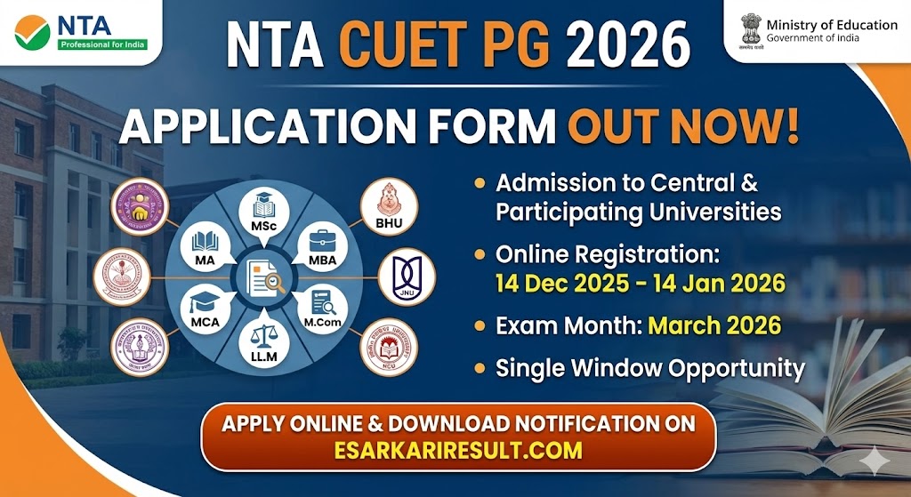 NTA CUET PG 2026 Application Form-Apply Now